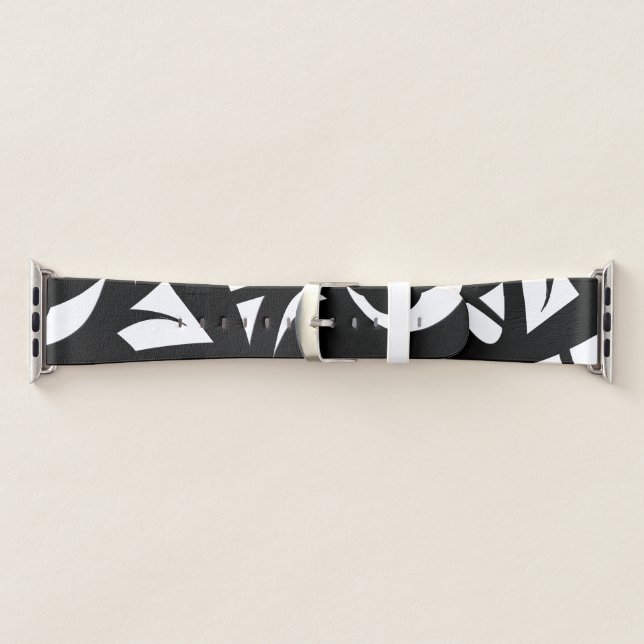 Awesome Modern Art  Black and White Apple Watch Band (Band)
