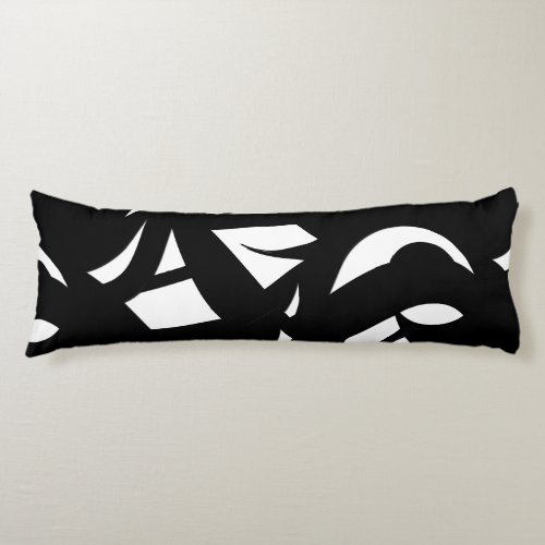 Awesome Modern Art Black and White Body Pillow