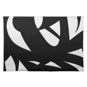 Awesome Modern Art Black and White Cloth Placemat