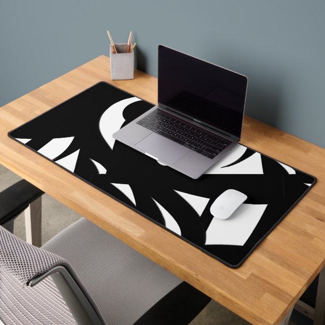 Awesome Modern Art  Black and White Desk Mat (Office 2)