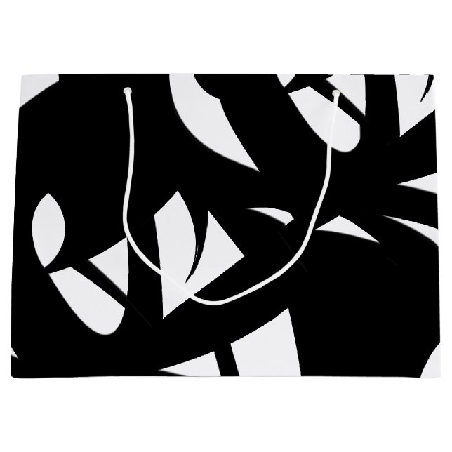 Awesome Modern Art  Black and White Large Gift Bag (Front)
