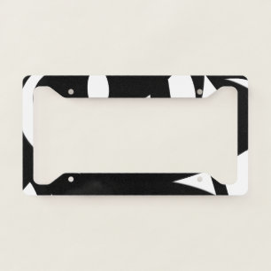 Awesome Modern Art  Black and White License Plate Frame