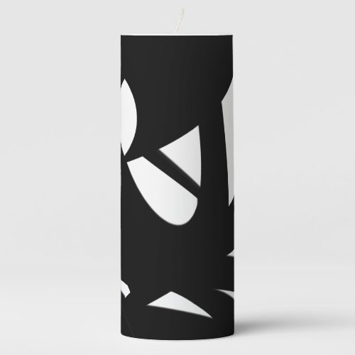 Awesome Modern Art  Black and White Pillar Candle