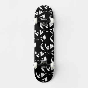 Awesome Modern Art Black and White Skateboard