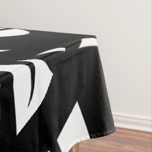 Awesome Modern Art  Black and White Tablecloth