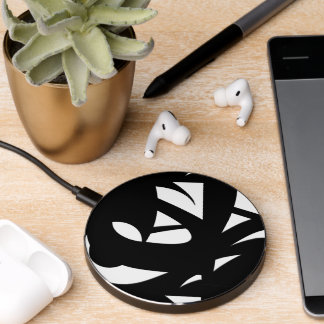 Awesome Modern Art  Black and White Wireless Charger