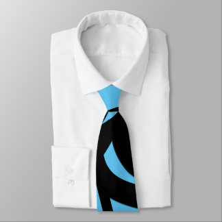 Awesome Modern Art Blue / Black 2 Neck Tie