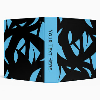Awesome Modern Art Blue / Black 3 Ring Binder