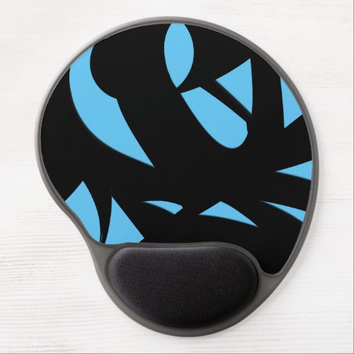 Awesome Modern Art Blue  Black Gel Mouse Pad