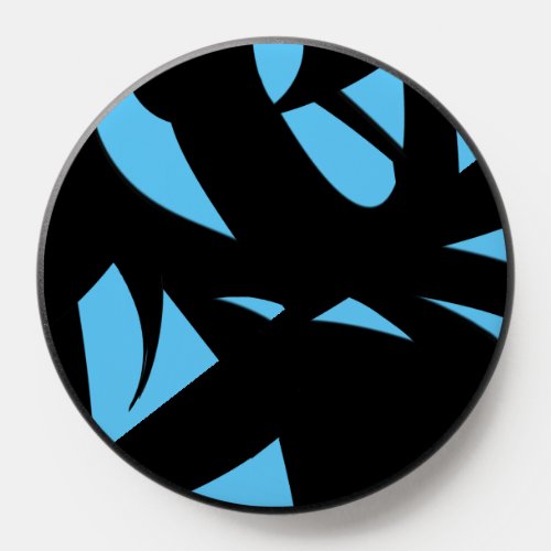 Awesome Modern Art Blue  Black PopSocket