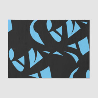 Awesome Modern Art Blue / Black Tissue Paper