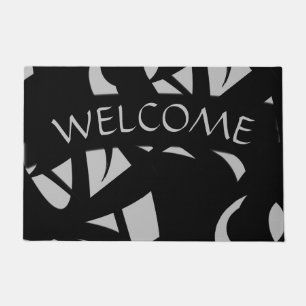 Awesome Modern Art Gray / Black Doormat
