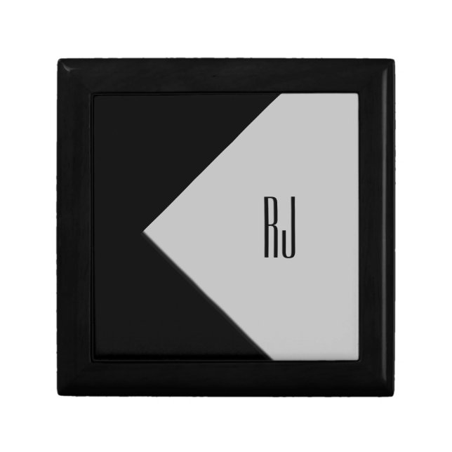 Awesome Modern Art Gray / Black Gift Box (Front)