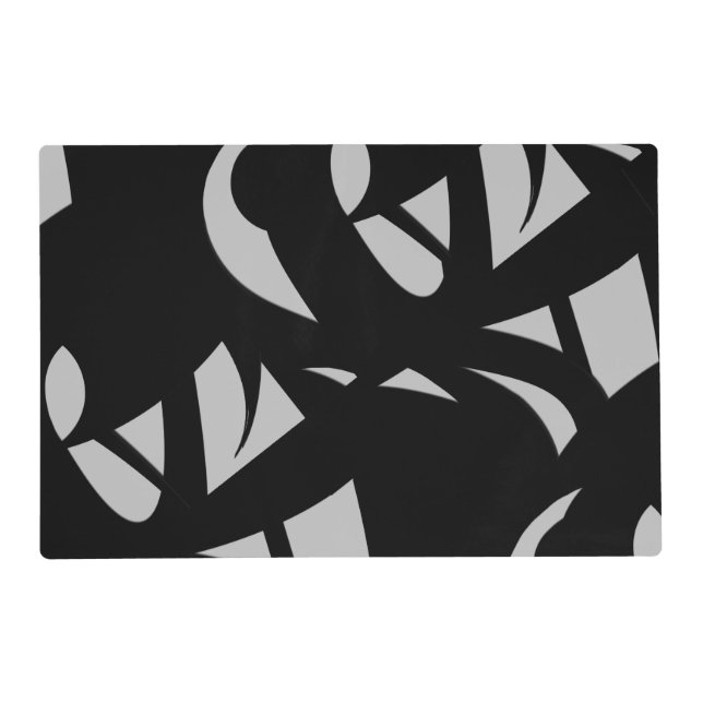 Awesome Modern Art Gray / Black Placemat (Front)