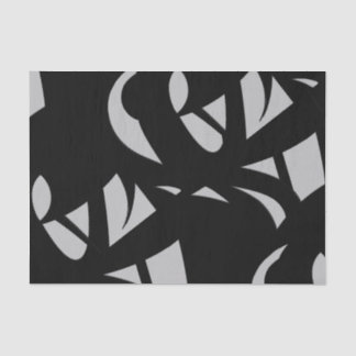 Awesome Modern Art Gray / Black Tissue Paper