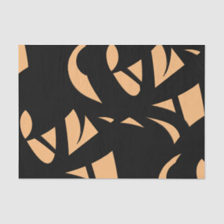 Awesome Modern Art Peach / Black Tissue Paper