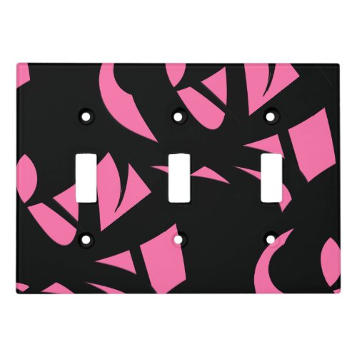 Awesome Modern Art Pink  Black Light Switch Cover