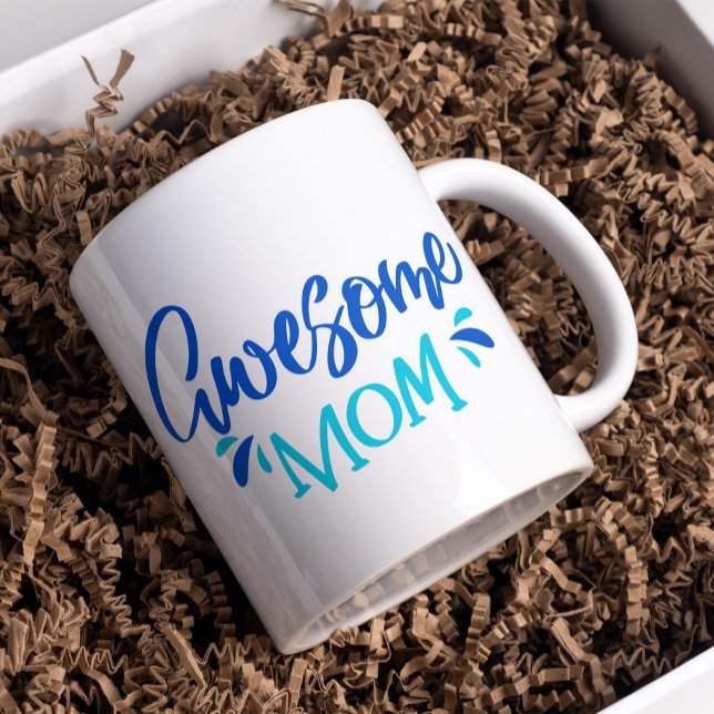 Awesome Mom Hand Lettered Coffee Mug (Creator Uploaded)