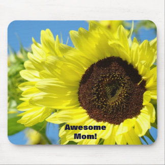 Awesome Mom! mousepad Sunny Day Sunflorwers