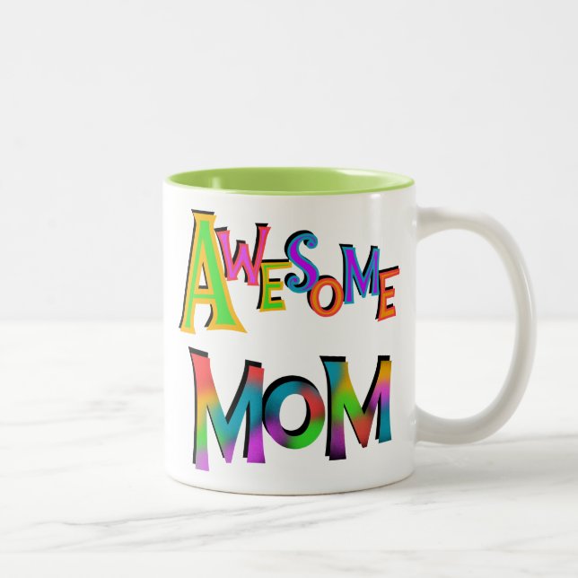 Awesome Mom T-shirts and Gifts Two-Tone Coffee Mug (Right)