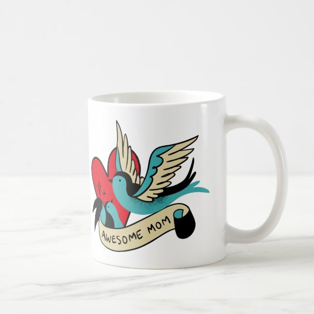 Awesome Mom Tattoo Coffee Mug (Right)