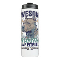 Awesome Moms Have Pitbulls Dog Bone Wreath