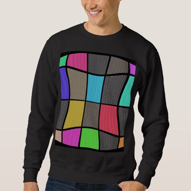Awesome Mondrian Style Modern Design Sweatshirt (Front)