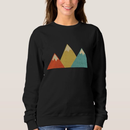 Awesome Mountain  Vintage Colors Symbols Sweatshirt