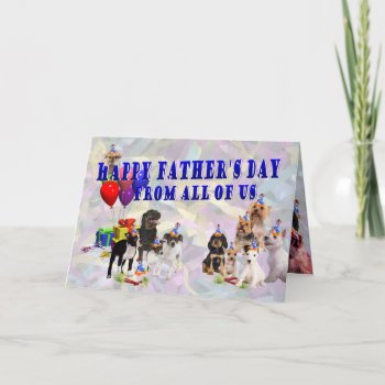Awesome Multi Breed Happy Father’s Day Card by 4westies at Zazzle