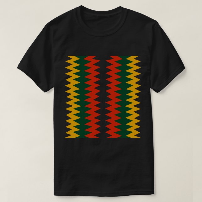 Awesome Multicolor Tribal Design T-Shirt (Design Front)