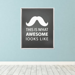 Awesome Mustache Canvas Print