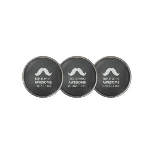 Awesome Mustache Golf Ball Marker