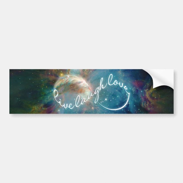 Awesome mystic "Live Laugh Love" infinity symbol Bumper Sticker (Front)