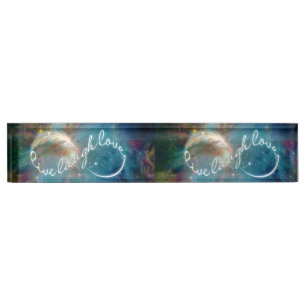 Awesome mystic "Live Laugh Love" infinity symbol Name Plate