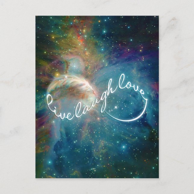 Awesome mystic "Live Laugh Love" infinity symbol Postcard (Front)