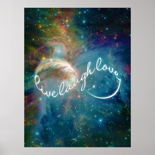 Awesome mystic Live Laugh Love infinity symbol Poster
