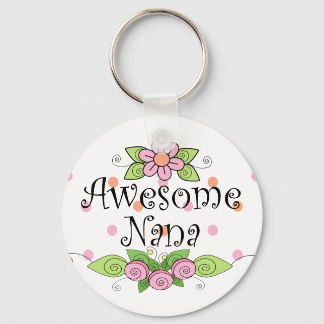 Awesome Nana T-Shirt Keychain (Front)