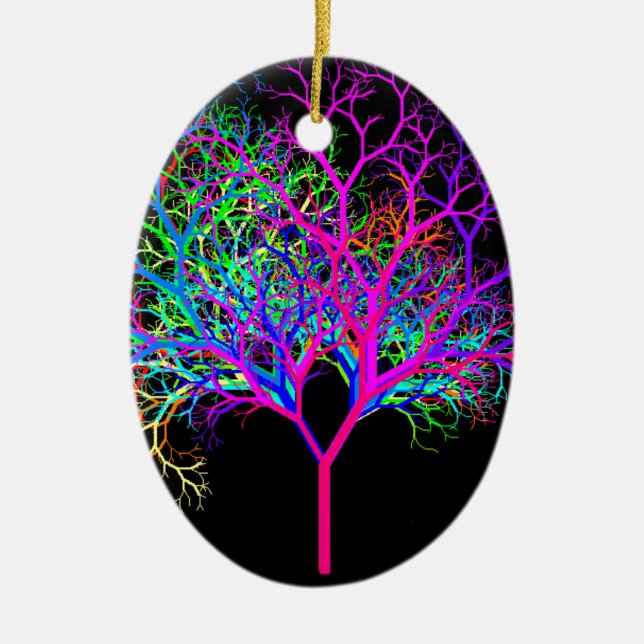 Awesome Neon Tree Ceramic Ornament (Front)