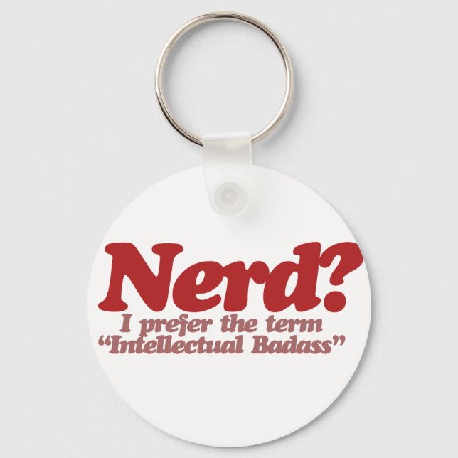 Awesome Nerd Humor Keychain (Front)
