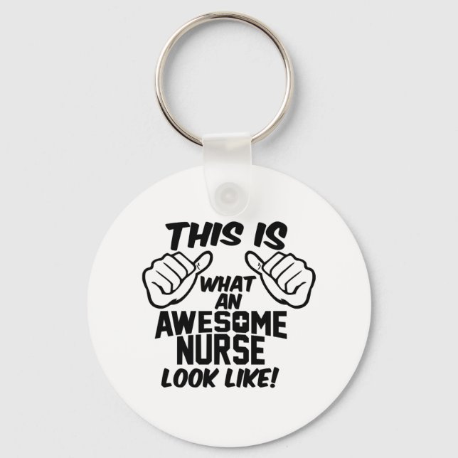 AWESOME NURSE KEYCHAIN (Front)