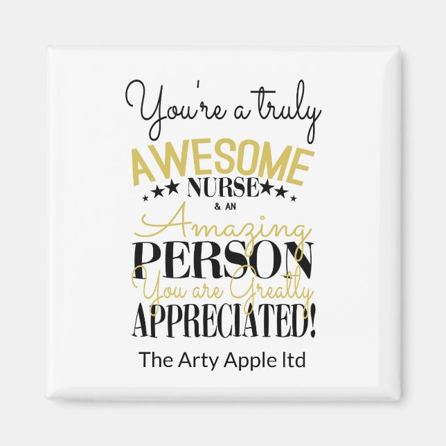 awesome nurse , nurse week magnet (Front)