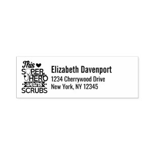 Awesome Nurse Superhero Saying Typography Self-inking Stamp