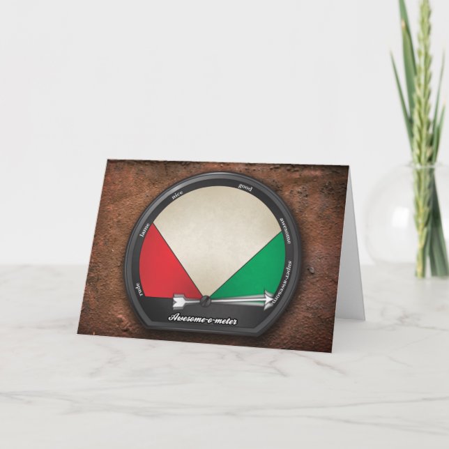 Awesome-o-meter Thank You Card (Front)