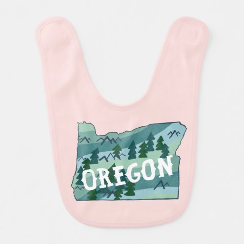 Awesome Oregon State Map Baby Bib