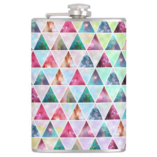 Awesome Orion nebula shining stars triangles Flask