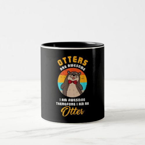 Awesome Otter Costume Cute Animal Zoo Halloween Two_Tone Coffee Mug