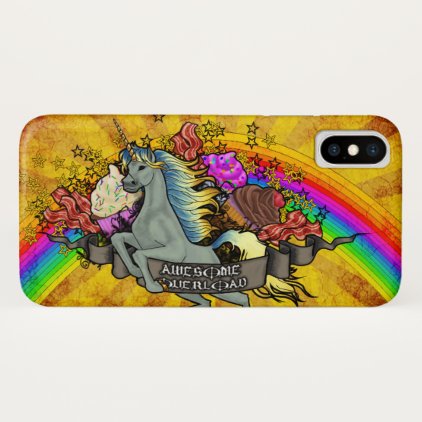Awesome Overload Unicorn, Rainbow &amp; Bacon Barely iPhone X Case