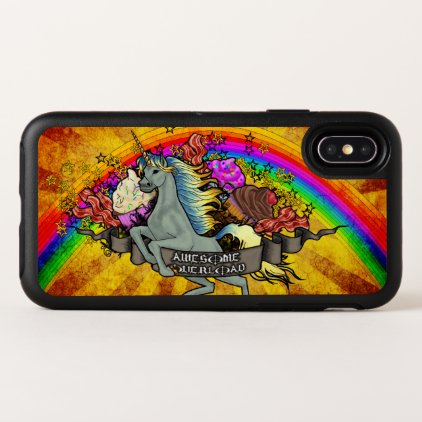 Awesome Overload Unicorn, Rainbow &amp; Bacon OtterBox Symmetry iPhone X Case