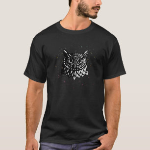 Awesome Owl Head With Stars T-Shirt