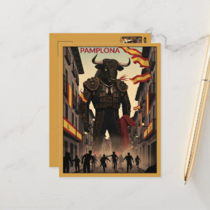 Awesome Pamplona Travel Postcard